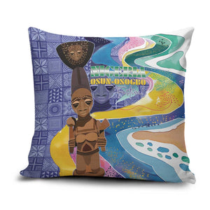 Nigeria Osun-Osogbo Festival Pillow Cover Oshun God - Yoruba Pattern