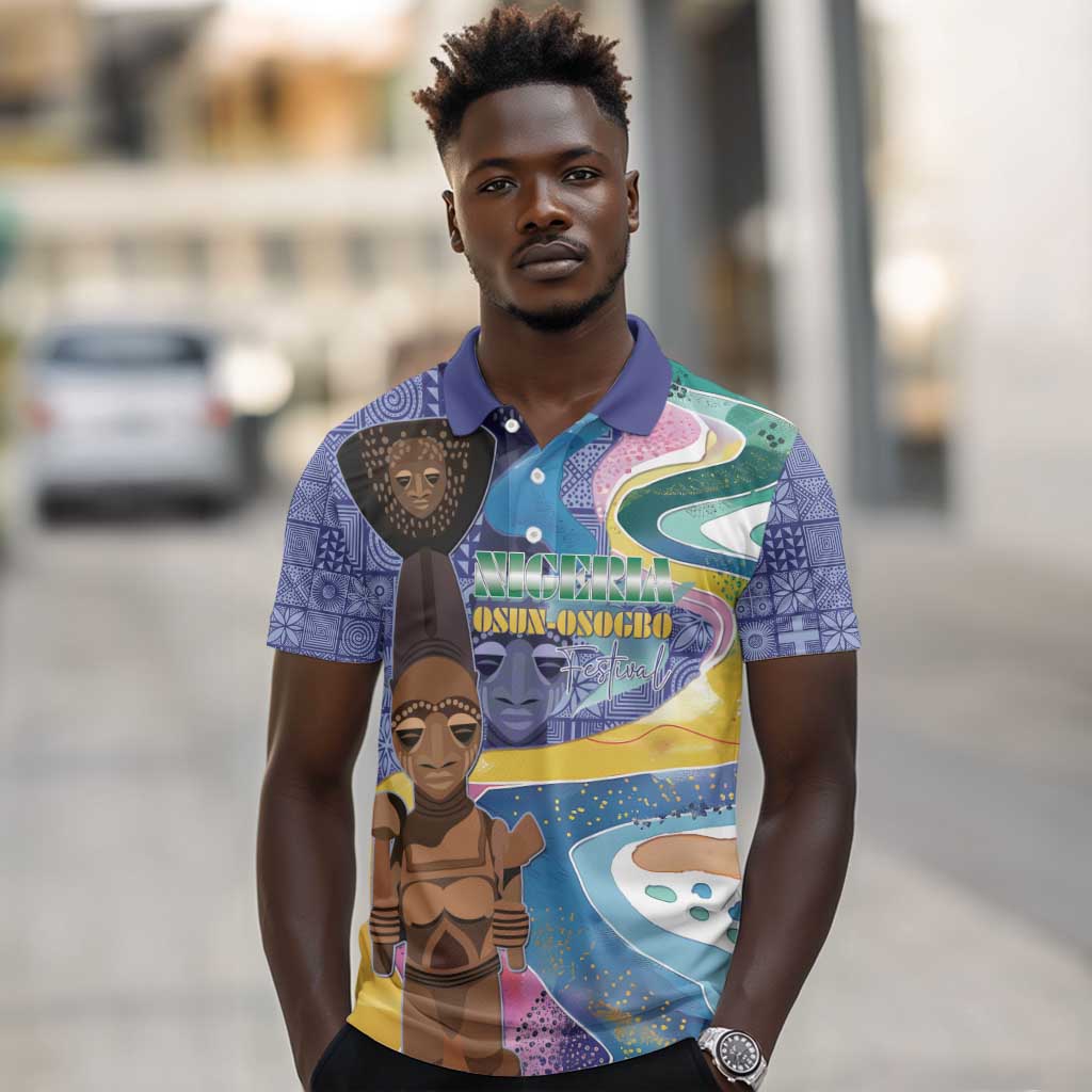 Nigeria Osun-Osogbo Festival Polo Shirt Oshun God - Yoruba Pattern - African Pride