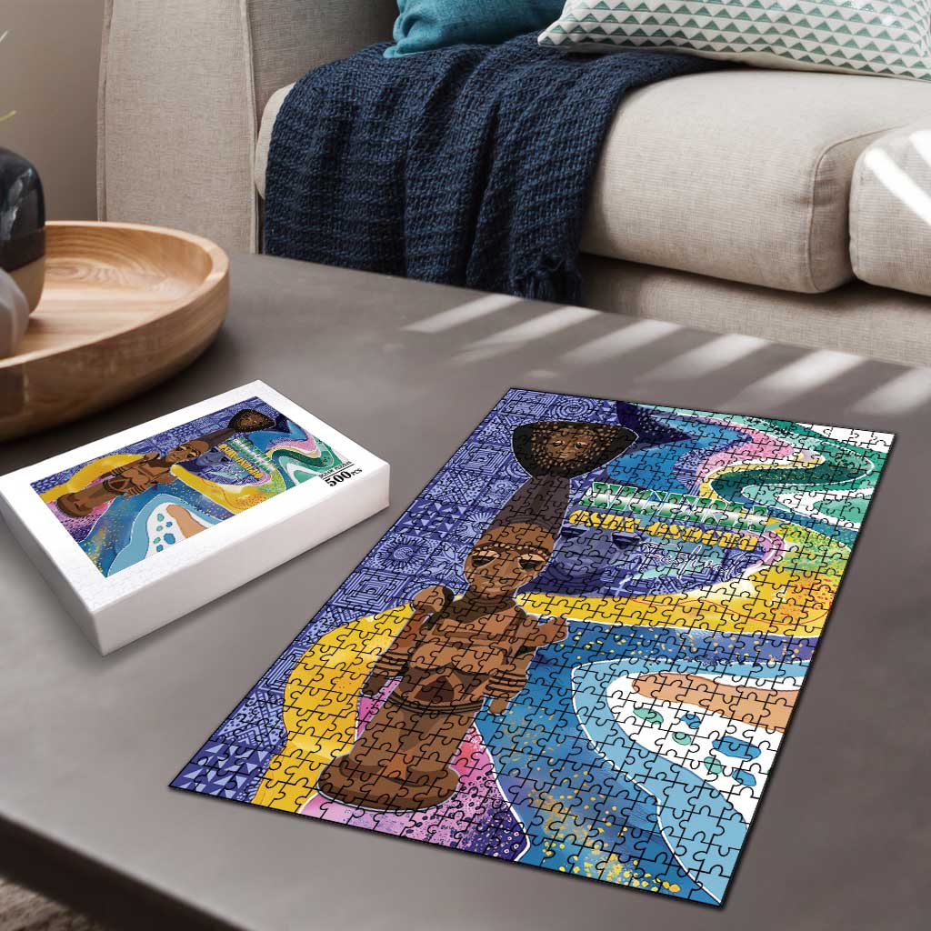 Nigeria Osun-Osogbo Festival Puzzle Oshun God - Yoruba Pattern