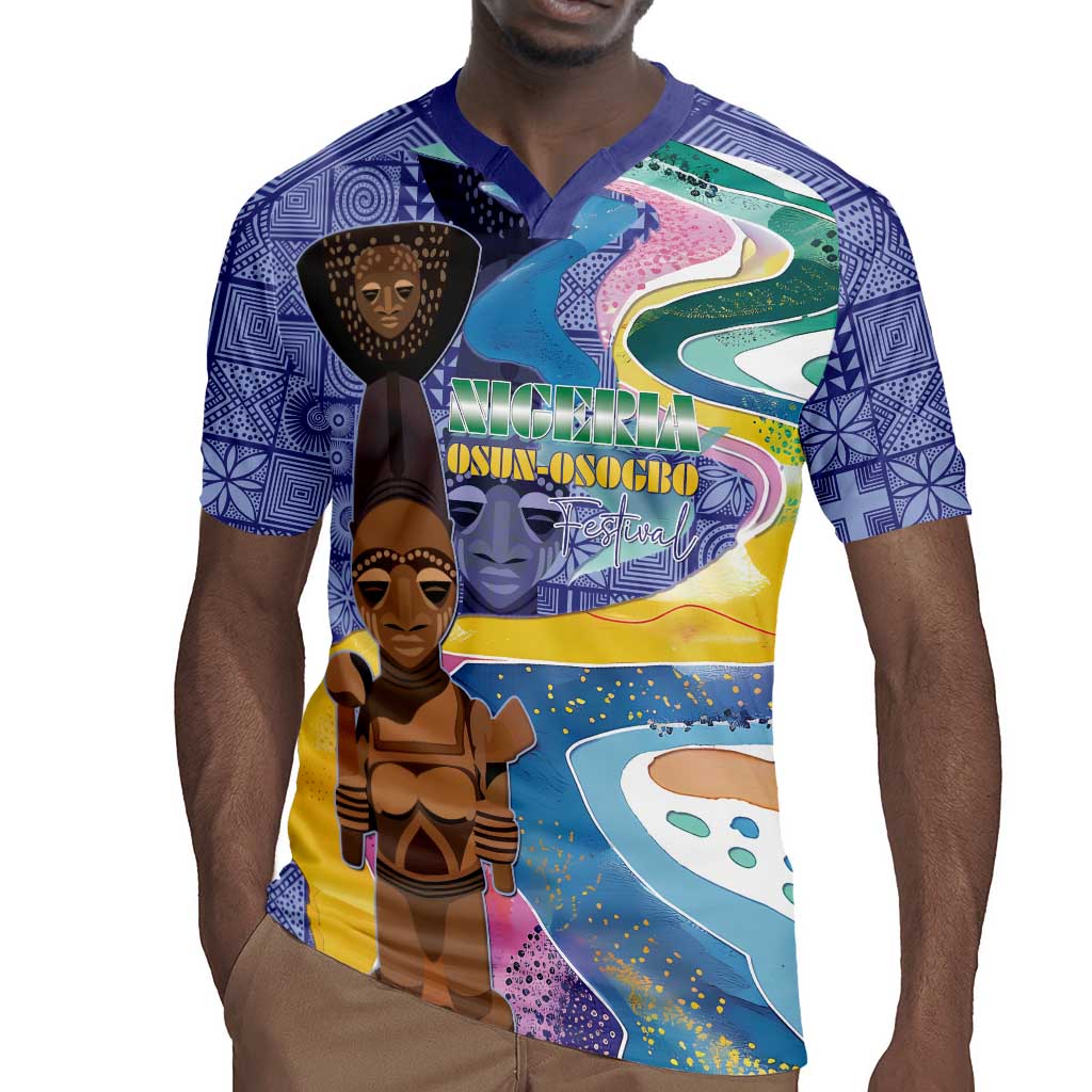 Nigeria Osun-Osogbo Festival Rugby Jersey Oshun God - Yoruba Pattern - African Pride
