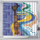 Nigeria Osun-Osogbo Festival Shower Curtain Oshun God - Yoruba Pattern - African Pride