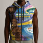 Nigeria Osun-Osogbo Festival Sleeveless Zip Hoodie Oshun God - Yoruba Pattern - African Pride