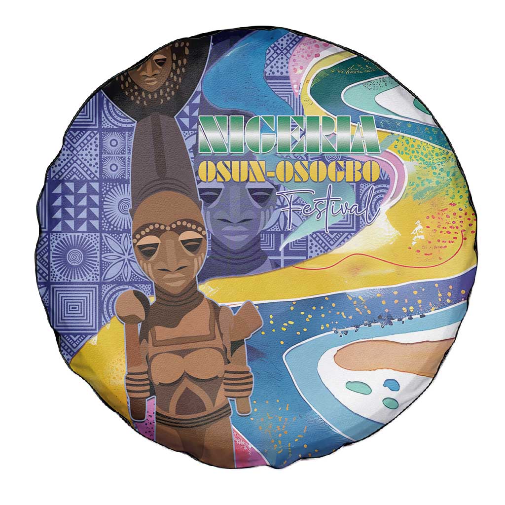Nigeria Osun-Osogbo Festival Spare Tire Cover Oshun God - Yoruba Pattern - African Pride