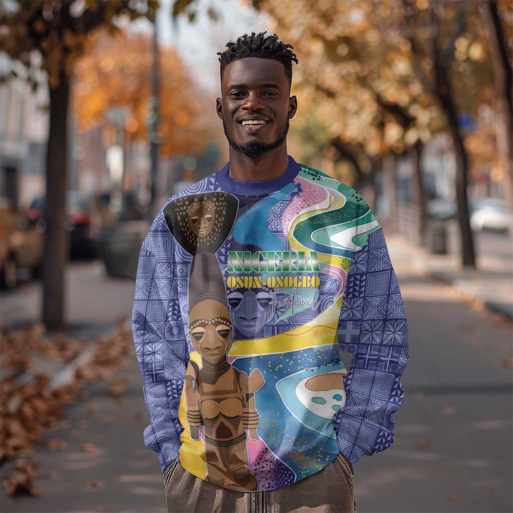 Nigeria Osun-Osogbo Festival Sweatshirt Oshun God - Yoruba Pattern - African Pride
