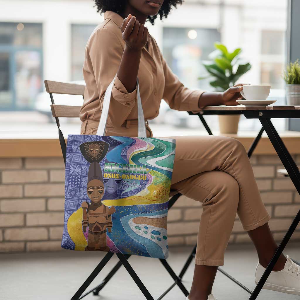 Nigeria Osun-Osogbo Festival Tote Bag Oshun God - Yoruba Pattern