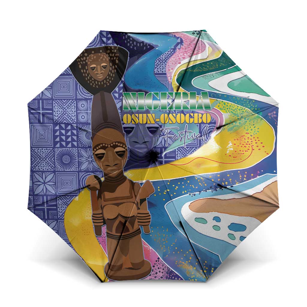 Nigeria Osun-Osogbo Festival Umbrella Oshun God - Yoruba Pattern