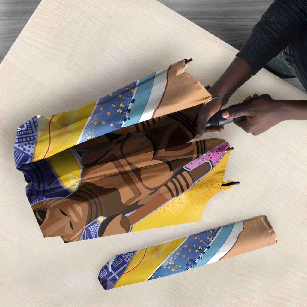 Nigeria Osun-Osogbo Festival Umbrella Oshun God - Yoruba Pattern