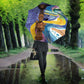 Nigeria Osun-Osogbo Festival Umbrella Oshun God - Yoruba Pattern