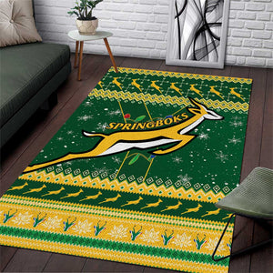 South Africa Christmas Rugby Area Rug Springboks Geseende Kersfees