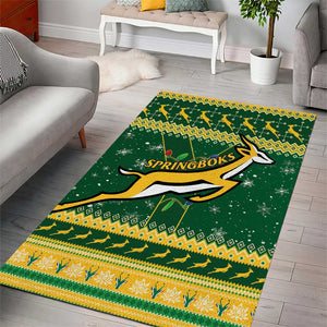 South Africa Christmas Rugby Area Rug Springboks Geseende Kersfees