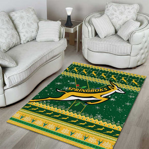 South Africa Christmas Rugby Area Rug Springboks Geseende Kersfees