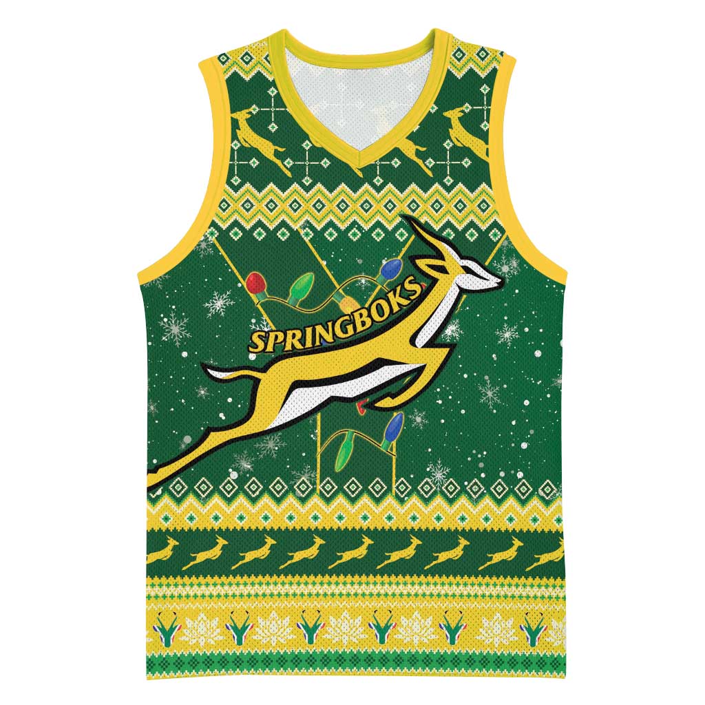 South Africa Christmas Rugby Basketball Jersey Springboks Geseende Kersfees LT15