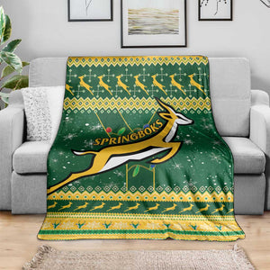 South Africa Christmas Rugby Blanket Springboks Geseende Kersfees