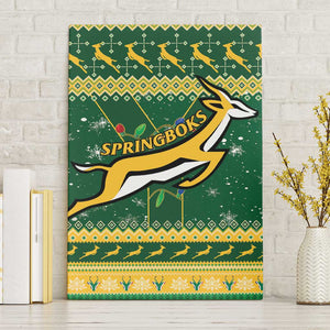 South Africa Christmas Rugby Canvas Wall Art Springboks Geseende Kersfees