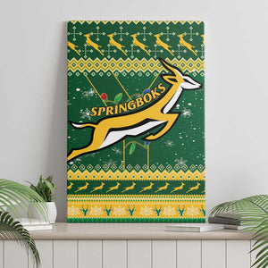 South Africa Christmas Rugby Canvas Wall Art Springboks Geseende Kersfees