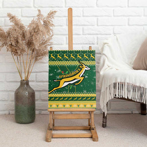 South Africa Christmas Rugby Canvas Wall Art Springboks Geseende Kersfees