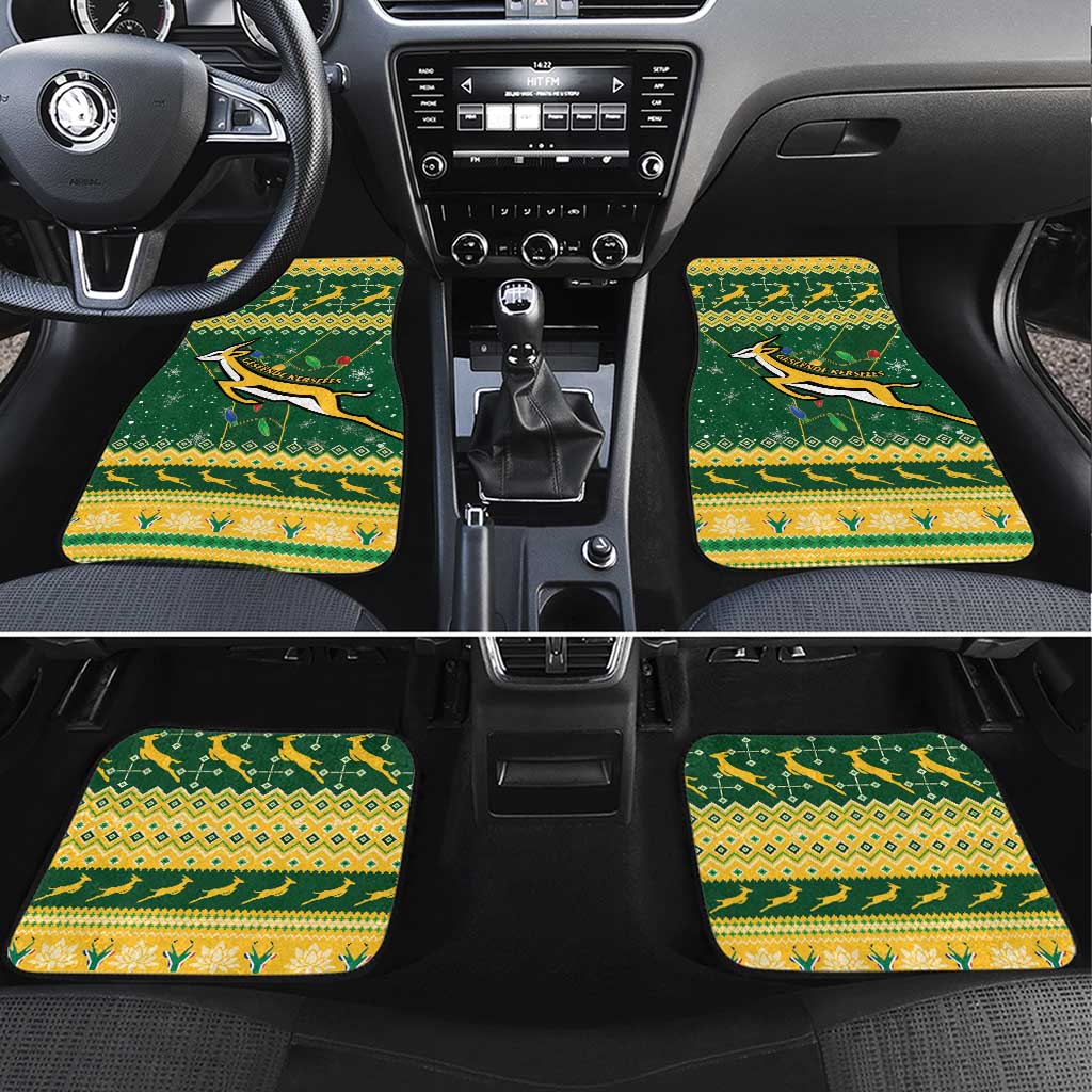 South Africa Christmas Rugby Car Mats Springboks Geseende Kersfees