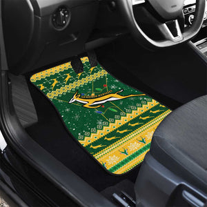 South Africa Christmas Rugby Car Mats Springboks Geseende Kersfees