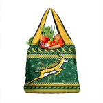 South Africa Christmas Rugby Grocery Bag Springboks Geseende Kersfees