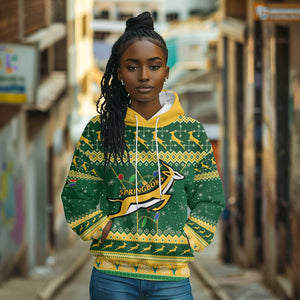 South Africa Christmas Rugby Hoodie Springboks Geseende Kersfees