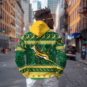 South Africa Christmas Rugby Hoodie Springboks Geseende Kersfees