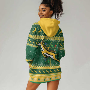 South Africa Christmas Rugby Hoodie Dress Springboks Geseende Kersfees