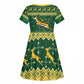 South Africa Christmas Rugby Kid Short Sleeve Dress Springboks Geseende Kersfees