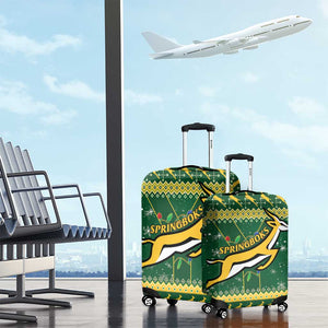 South Africa Christmas Rugby Luggage Cover Springboks Geseende Kersfees