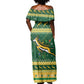 South Africa Christmas Rugby Off Shoulder Maxi Dress Springboks Geseende Kersfees