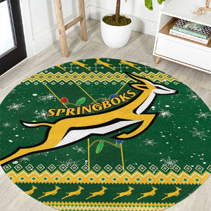 South Africa Christmas Rugby Round Carpet Springboks Geseende Kersfees