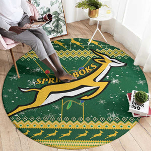 South Africa Christmas Rugby Round Carpet Springboks Geseende Kersfees