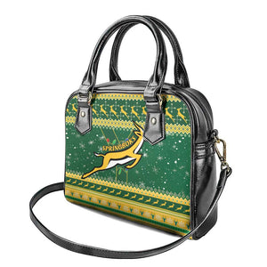 South Africa Christmas Rugby Shoulder Handbag Springboks Geseende Kersfees