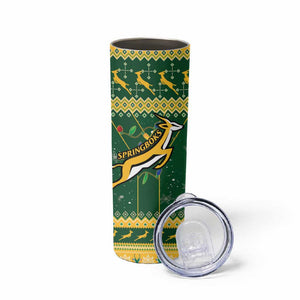 South Africa Christmas Rugby Skinny Tumbler Springboks Geseende Kersfees