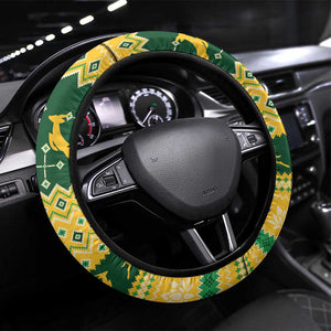 South Africa Christmas Rugby Steering Wheel Cover Springboks Geseende Kersfees