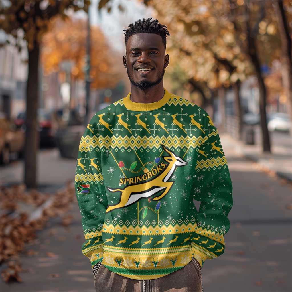 South Africa Christmas Rugby Sweatshirt Springboks Geseende Kersfees