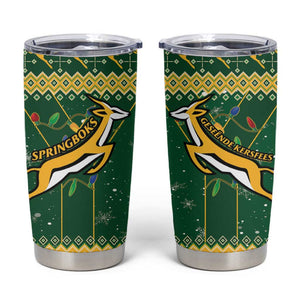 South Africa Christmas Rugby Tumbler Cup Springboks Geseende Kersfees