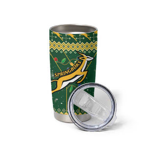 South Africa Christmas Rugby Tumbler Cup Springboks Geseende Kersfees