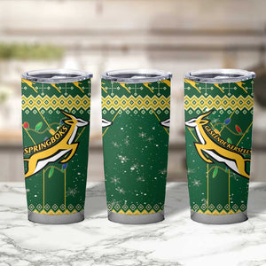 South Africa Christmas Rugby Tumbler Cup Springboks Geseende Kersfees