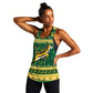 South Africa Christmas Rugby Women Racerback Tank Springboks Geseende Kersfees