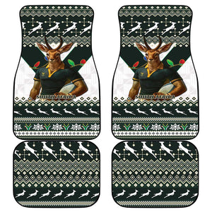 South Africa Christmas Rugby Car Mats Springboks Mascot Mix African Pattern