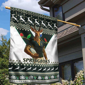 South Africa Christmas Rugby Garden Flag Springboks Mascot Mix African Pattern