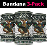 South Africa Christmas Rugby Neck Gaiter Springboks Mascot Mix African Pattern LT15