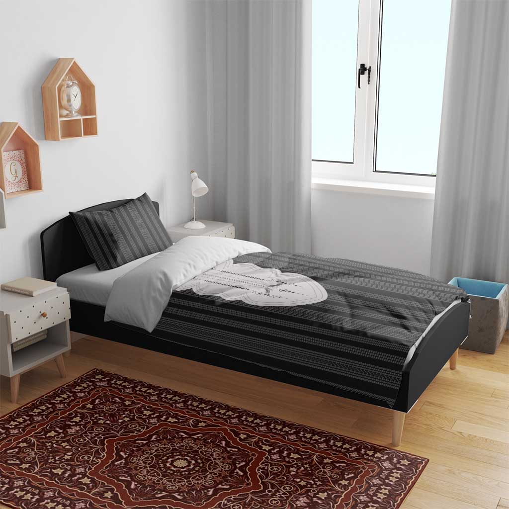 Liberia Kpelle Ethnic Heritage Pattern - Black Bedding Set - African Pride