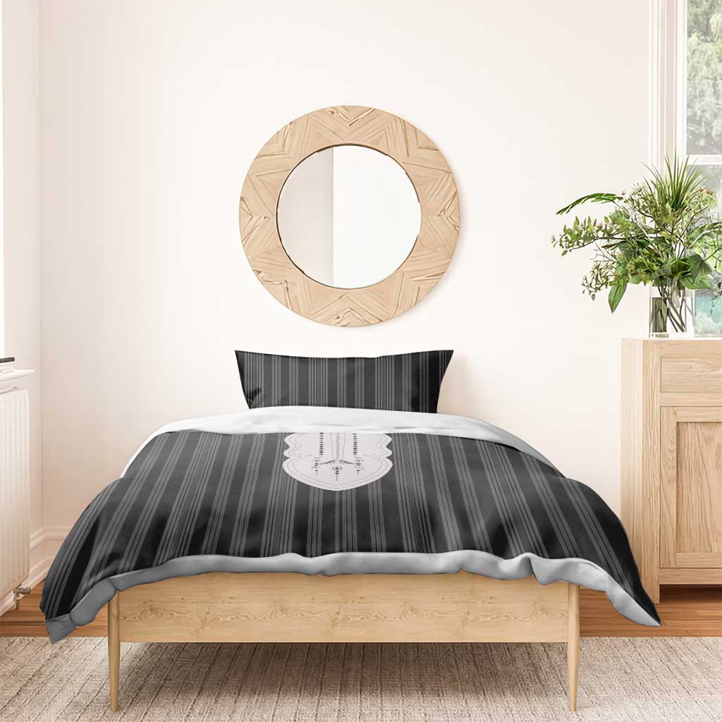 Liberia Kpelle Ethnic Heritage Pattern - Black Bedding Set - African Pride