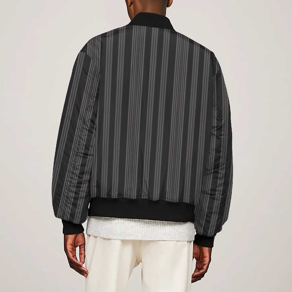Liberia Kpelle Ethnic Heritage Pattern - Black Bomber Jacket - African Pride