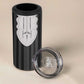 Liberia Kpelle Ethnic Heritage Pattern - Black 4 in 1 Can Cooler Tumbler - African Pride