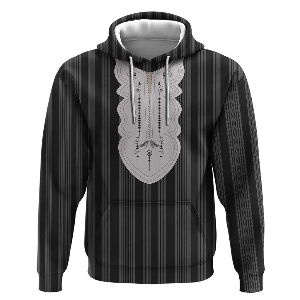 Liberia Kpelle Ethnic Heritage Pattern - Black Hoodie - African Pride