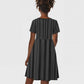 Liberia Kpelle Ethnic Heritage Pattern - Black Kid Short Sleeve Dress - African Pride
