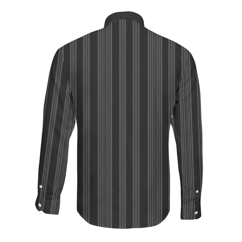 Liberia Kpelle Ethnic Heritage Pattern - Black Long Sleeve Button Shirt - African Pride