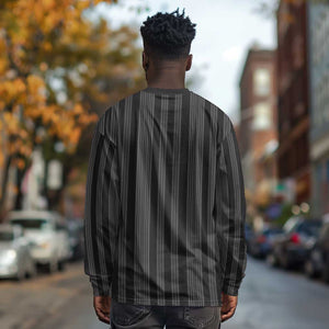 Liberia Kpelle Ethnic Heritage Pattern - Black Long Sleeve Shirt - African Pride
